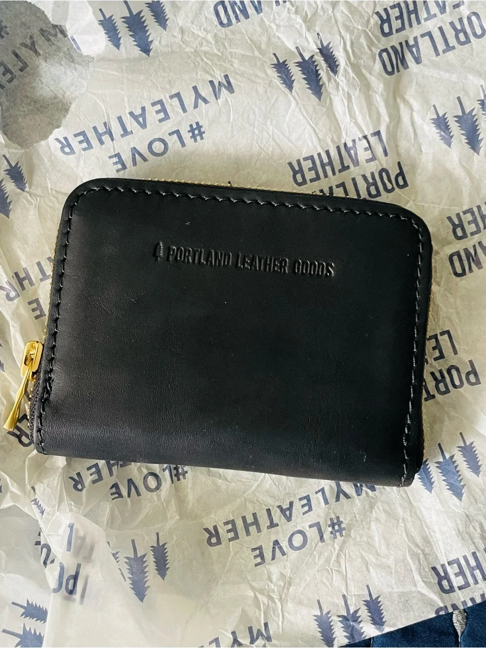 Portland leather mini zip wallet
